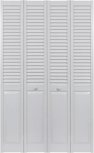 Miniatura 9 de LTL Home Products SEAPP24 Seabrooke - Puerta plegable interior con panel elevado de PVC, 80 pulgadas x 24 pulgadas, color blanco