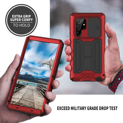 Miniatura 5 de Carcasa de silicona para Samsung Galaxy S22 Ultra 5G de 6.8 pulgadas, protección de cámaras de alta resistencia, con protector de pantalla integrado