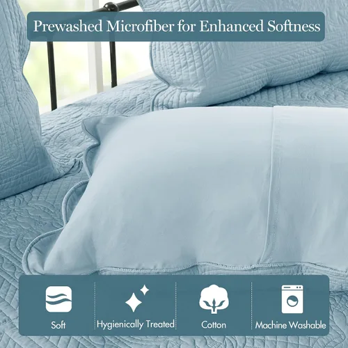 Miniatura 3 de Madison Park Juego de funda para sofá cama, funda acolchada de damasco para sofá cama, para todas las estaciones, ropa de cama costera prelavada