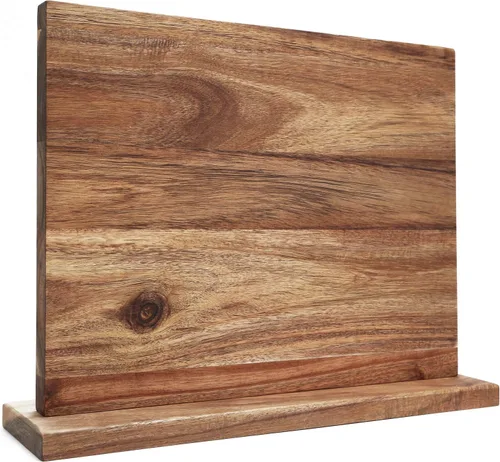 Resafy Soporte magnético grande para cuchillos, bloque magnético de madera de acacia para cuchillos de 16 x 12 pulgadas, soporte magnético universal