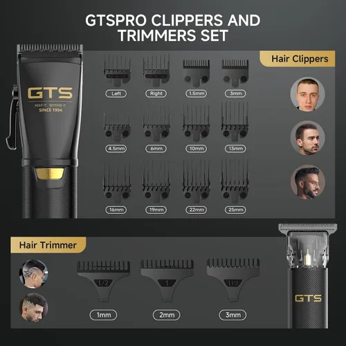 Miniatura 5 de GTSPRO - Cortadora de pelo profesional para hombres, cortadora inalámbrica para cortar cabello, kit de cortapelos para hombre y peluquero
