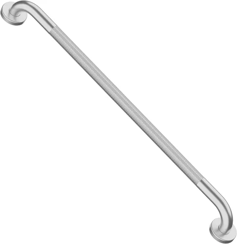 Miniatura 10 de Barra de agarre antideslizante para ducha de 12 pulgadas, mango de acero inoxidable cromado con agarre texturizado, barra de equilibrio de ducha