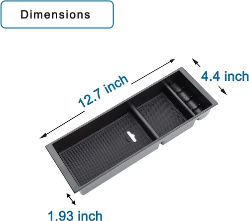 Miniatura 7 de JDMCAR Compatible con Accesorios Ford F150 (2015-2020) /F250 F350 F450 (2017-2022) / Expedition 2018-2022 Organizador de Consola Central, Caja