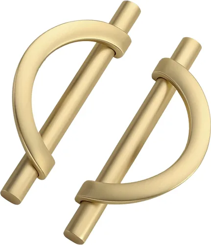 Miniatura 15 de 9BUILD Paquete de 10 tiradores de gabinete dorados cepillados de 3.75 pulgadas, manijas de gabinete negras mate, tiradores negros para gabinetes