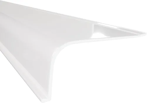 KASTLITE Reemplazo de la cubierta de luz curvada debajo del gabinete, difusor de lente acrílico blanco liso para debajo del gabinete, 12 pulgadas de