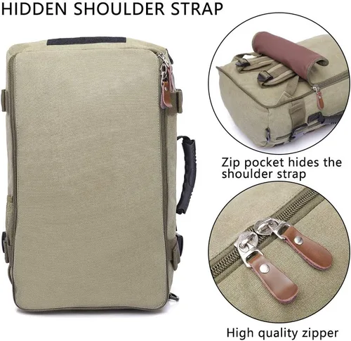 Miniatura 4 de KAKA - Mochila duradera resistente al desgaste, mochila de viaje con bolsa de viaje