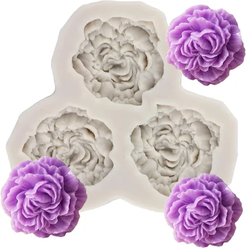 Miniatura 14 de Molde de caramelo de silicona rosa Mini flor Fondant moldes de chocolate para decoración de pasteles Decoración de cupcakes Pasta de goma