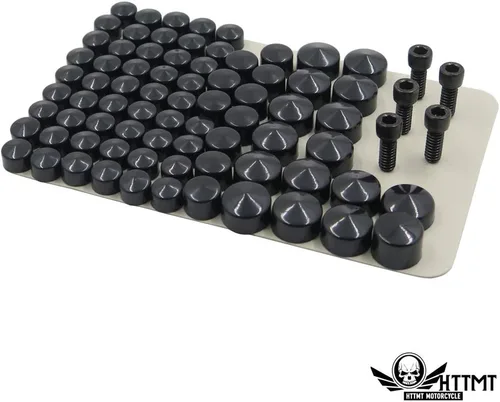 Miniatura 2 de MT247-001-BK - Tapas de pernos negros compatibles con Harley FLT FLH 2007-2013