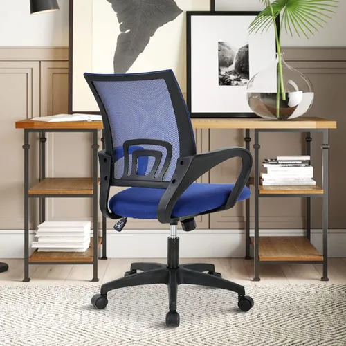 Miniatura 8 de Silla de oficina para el hogar, silla de escritorio, silla de computadora con soporte lumbar y reposabrazos, silla ergonómica ajustable con respaldo