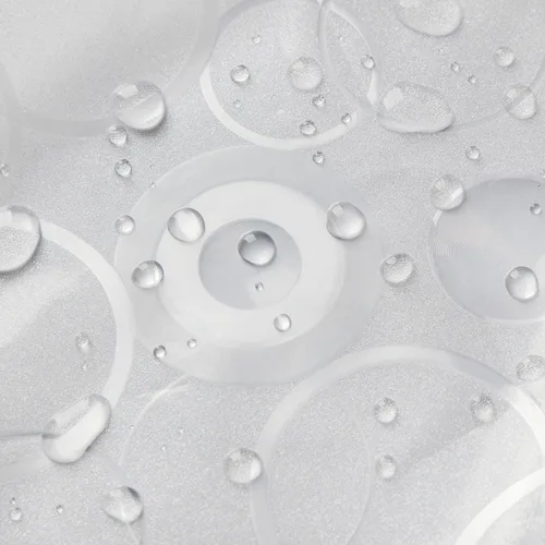 Miniatura 5 de AooHome - Cortina de ducha pequeña de plástico - Cortina de baño de etilvinilacetato con diseño de patrón circular 3D, con ganchos, imanes