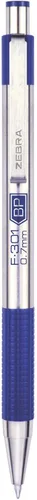 Miniatura 4 de Zebra Pen F-301 Bolígrafo retráctil, barril de acero inoxidable, punta fina, 0.028 in, tinta surtida, paquete de 4 y lápiz mecánico M-301, barril
