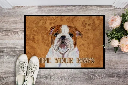 Miniatura 3 de Caroline's Treasures SS4896JMAT Bulldog English Wipe Your Paws - Felpudo para puerta delantera, 24 x 36 pulgadas, para interiores y exteriores