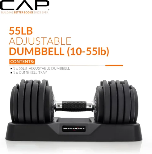 Miniatura 57 de CAP ADJUSTABELL - Juego de mancuernas ajustables de selección rápida de primera calidad para entrenamiento de fuerza, individuales y pares, 12.5