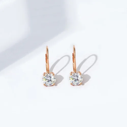 Miniatura 4 de Tienda Essentials Pendientes de plata de ley chapados en platino con circonita con elementos infinitos (anteriormente colección Tienda)