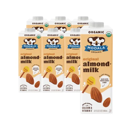 Miniatura 7 de Mooala – Leche de almendras orgánica en grano de vainilla, sin azúcar, 1 litro (paquete de 6) – Bebida estable en estantes, no lácteos, sin gluten