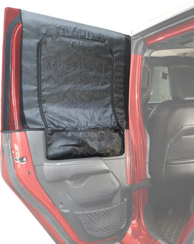 Savadicar Parasoles para ventana trasera, parasol de malla transpirable para ventana lateral, media cubierta, compatible con Jeep Wrangler JK JL y