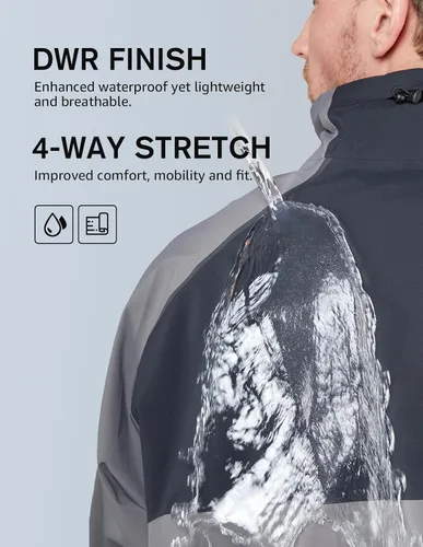 Miniatura 4 de FIT SPACE Trajes de lluvia de golf impermeables para hombre, chaquetas de lluvia y pantalones para todos los deportes