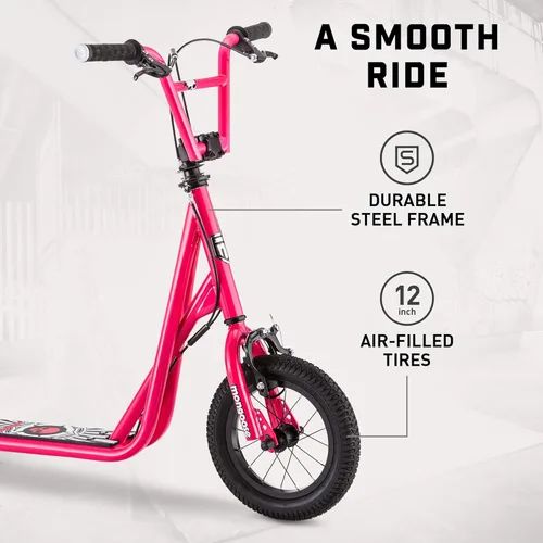 Miniatura 2 de Mongoose Expo Patinete, manillar estilo BMX y rotor de cable de freno, plataforma ancha para niños, jóvenes, niños y niñas de 6 años en adelante