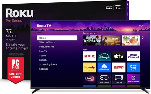 Miniatura 18 de Roku Smart TV 2025 – Serie Pro de 55 pulgadas, TV Mini-LED – RokuTV con Control Remoto por Voz Retroiluminado Pro – Televisión 4K QLED de Pantalla