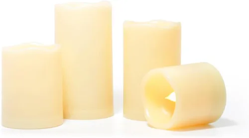 Miniatura 29 de CANDLE CHOICE Velas LED sin flama, impermeables, de pilas, para exteriores, con control remoto y temporizador, luz blanca parpadeante de resina