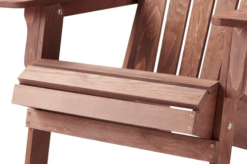 Miniatura 7 de Havemies Silla Adirondack plegable de madera de gran tamaño con respaldo premontado y tabla de asiento, silla de patio de madera para jardín, patio