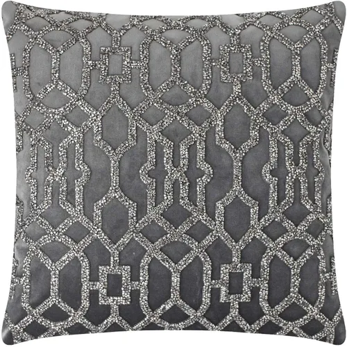 Miniatura 7 de Almohada de celosía, diamantes de imitación brillantes en terciopelo suave, inserto de fibra hipoalergénica, funda lavable, única, decoración