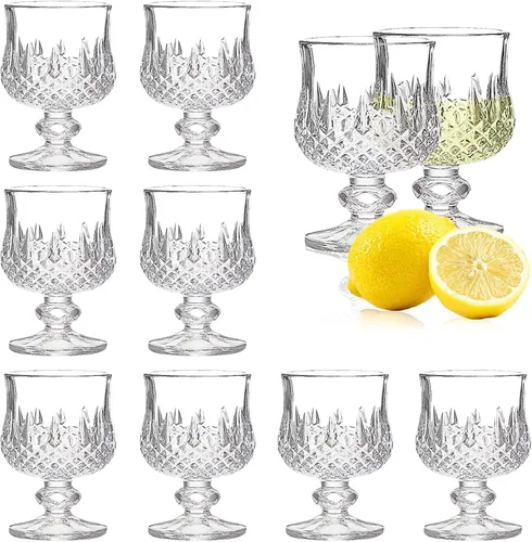 Miniatura 9 de Cordial Glasses, 1.7oz/1.7 fl oz, juego de 16 vasos de chupito, vasos de chupito con tallo/tequila/vasos de jerez