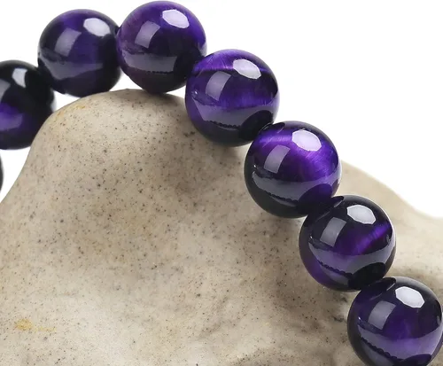 Miniatura 4 de BONNY BOXX Pulsera de piedras preciosas curativas naturales, pulsera de piedra semipreciosa de 0.315in para hombres y mujeres, joyería de cristal
