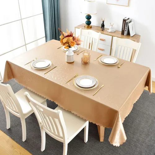 Miniatura 7 de Romanstile Mantel de poliuretano resistente a las manchas y a las arrugas, mantel para comedor/fiesta/camping interior y exterior, lavable, de Flor