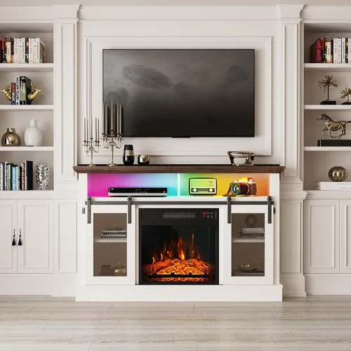 Miniatura 6 de Inserto de chimenea eléctrica de 18 pulgadas, calentador de chimenea empotrado con bajo ruido, control remoto con temporizador, pantalla táctil