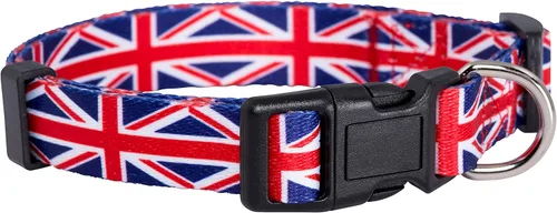 Native Pup Union Jack - Collar de perro con bandera británica del Reino Unido (Reino Unido, M)