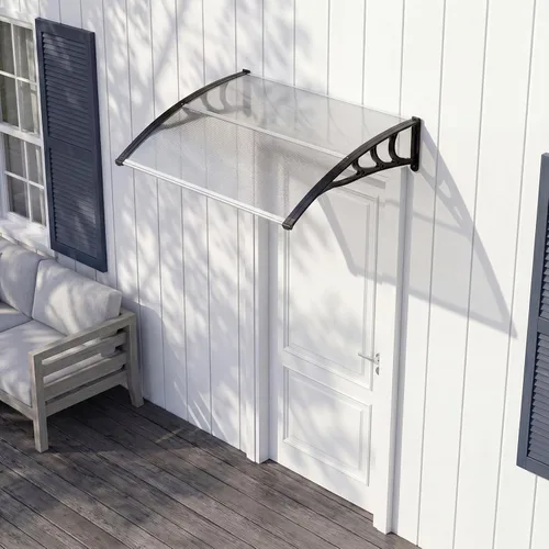 Miniatura 9 de Tangkula 2 Pack 30" x 39" Window Awning, Modern Polycarbonate Overhead Door Awning with Hollow Sheet for Rain Snow Sunlight Protection, UPF 50+