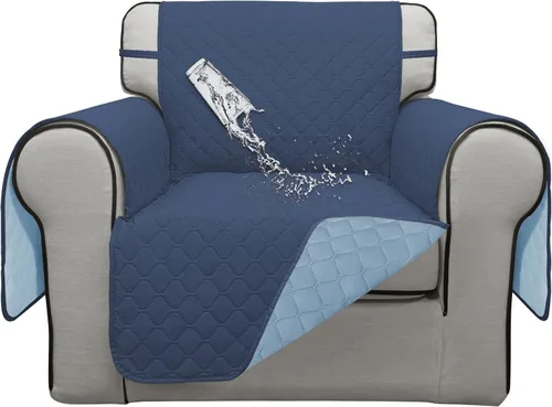 Miniatura 23 de ISSUNTEX Fundas de sofá de dos plazas con doble protección 100% impermeables para sala de estar, fundas para sofá de 2 cojines, protector de muebles