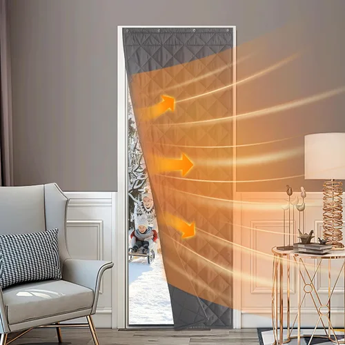 Miniatura 24 de NICETOWN Cortina de puerta con aislamiento térmico, opaca, ahorro de energía, con 3 formas de colgar, material grueso, fácil de instalar, mantiene