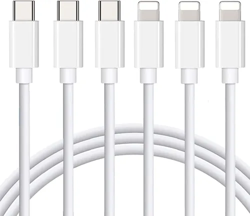 Miniatura 8 de Mitesbony - Cable USB C a Lightning [certificado MFi] Paquete de 3 cables de carga para iPhone de 1.8 m, entrega de energía tipo C, cable de carga