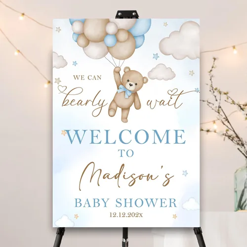 Miniatura 10 de Letrero personalizado de flores silvestres para baby shower, letrero de bienvenida para baby shower, decoración de fiesta de plástico con estacas