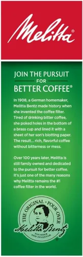 Miniatura 13 de Melitta - Filtros cónicos para café número 2, marrón natural, 100 unidades - Se adaptan a todas las cafeteras de cono de 2-6 tazas y cafeteras