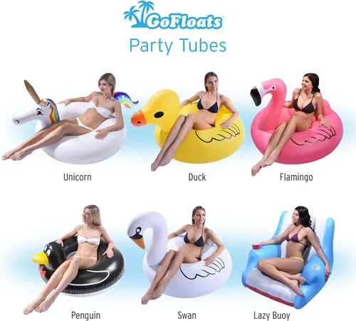 Miniatura 9 de GoFloats Balsa inflable de tubo de fiesta de pato, flota con estilo (para adultos y niños)