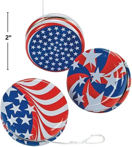Miniatura 2 de Fun Express - YO-Yos patrióticos para el 4 de julio - Juguetes - Juguetes de valor - Yo - Yos - 4 de julio - 12 piezas