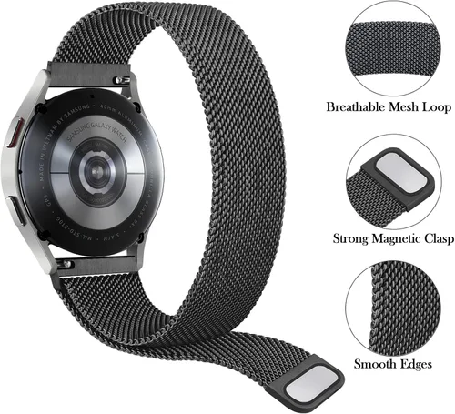 Miniatura 3 de Wanme Correa de repuesto para Samsung Galaxy Watch 4 de 1.575 in y 1.732 in, Galaxy Watch 4 Classic de 1.654 in y 1.811 in, para mujeres y hombres