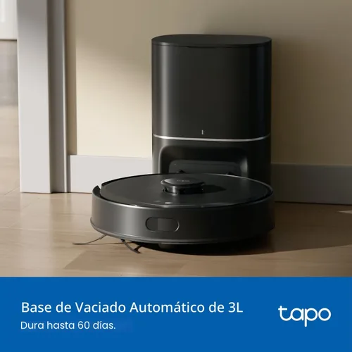 Miniatura 9 de Tapo - Robot aspirador y trapeador con navegación inteligente LIDAR y base autovaciada, 5300 Pa máx., tasa de recolección de polvo del 97% +