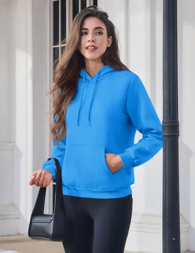 Miniatura 61 de MAGCOMSEN Sudaderas con capucha para mujer, con forro de sherpa, de vellón, para invierno, cálido, pesado, de algodón, con bolsillo
