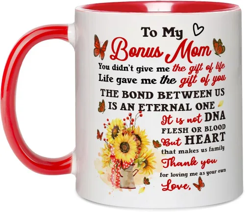 Miniatura 8 de Taza de café Bonus Dad de Fatbaby, divertidas tazas de café para regalo para padrastro de hija, hijo, hijastra, regalos para el Día del Padre