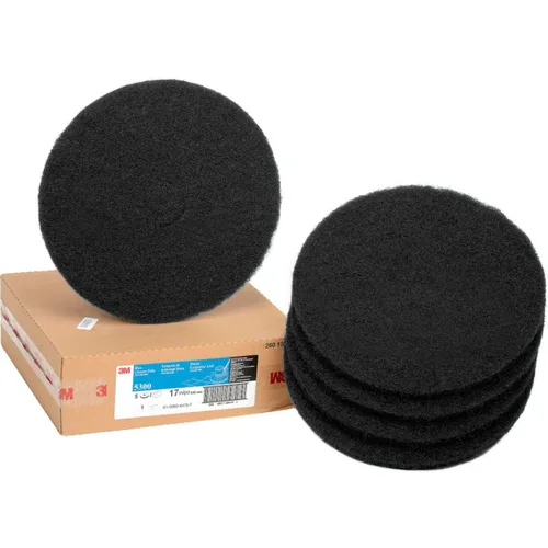 Almohadilla para remover la cera del piso 3M 7200, color negro (caja de 5), 17 pulgadas, Negro, 5