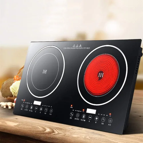 Miniatura 9 de Cocina de inducción eléctrica – Portátil de 2200 W, 8 niveles de cocina eléctrica de inducción dual para encimera, quemador doble apto para hierro