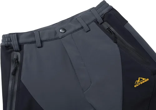 Miniatura 4 de MAGCOMSEN Men's Winter Pants Snow Pants Fleece Lined Water Resistant 4 Zip Pockets Skiing Pants