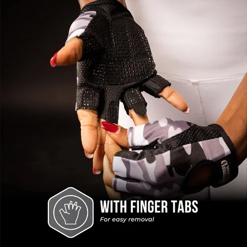 Miniatura 7 de Contraband Pink Label 5217 Design Series - Guantes de levantamiento y remo con estampado de camuflaje (par) – Ligero vegano medio acolchado
