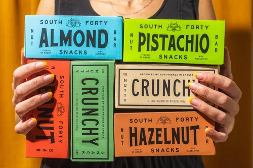 Miniatura 6 de South 40 Snacks - Barra de maní, barra extra crujiente de nueces, ingredientes simples, miel y azúcar, deliciosos racimos de nueces de proteína