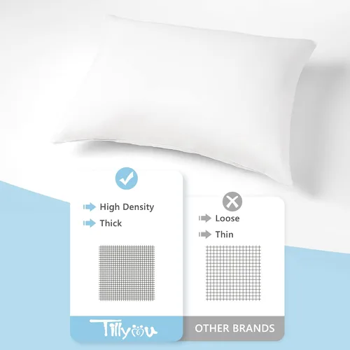 Miniatura 5 de TILLYOU Paquete de 2 fundas de almohada para niños pequeños con cremallera, de microfibra suave y sedosa de 13 x 18 pulgadas, fundas de almohada