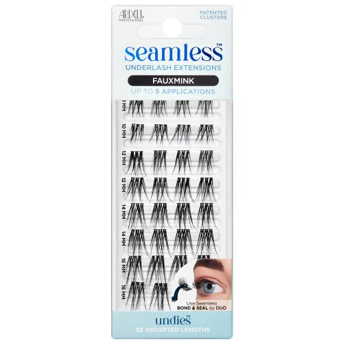 Miniatura 9 de Kit de Recarga de Extensiones de Pestañas Sin Costuras Ardell, Wispies - 32 Longitudes de Racimo Surtidas, Racimos de Pestañas DIY Personalizables